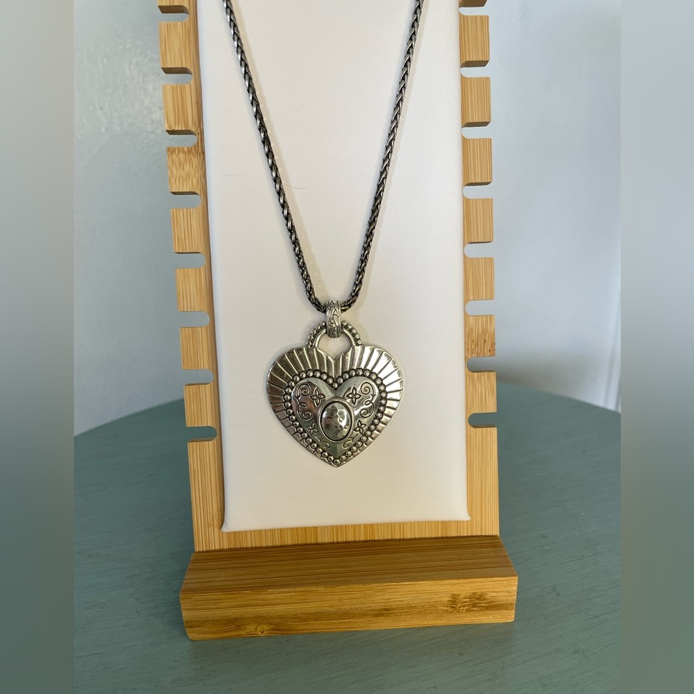 Brighton- All Your Love Heart Pendant Silver Necklace - Picture 2 of 9